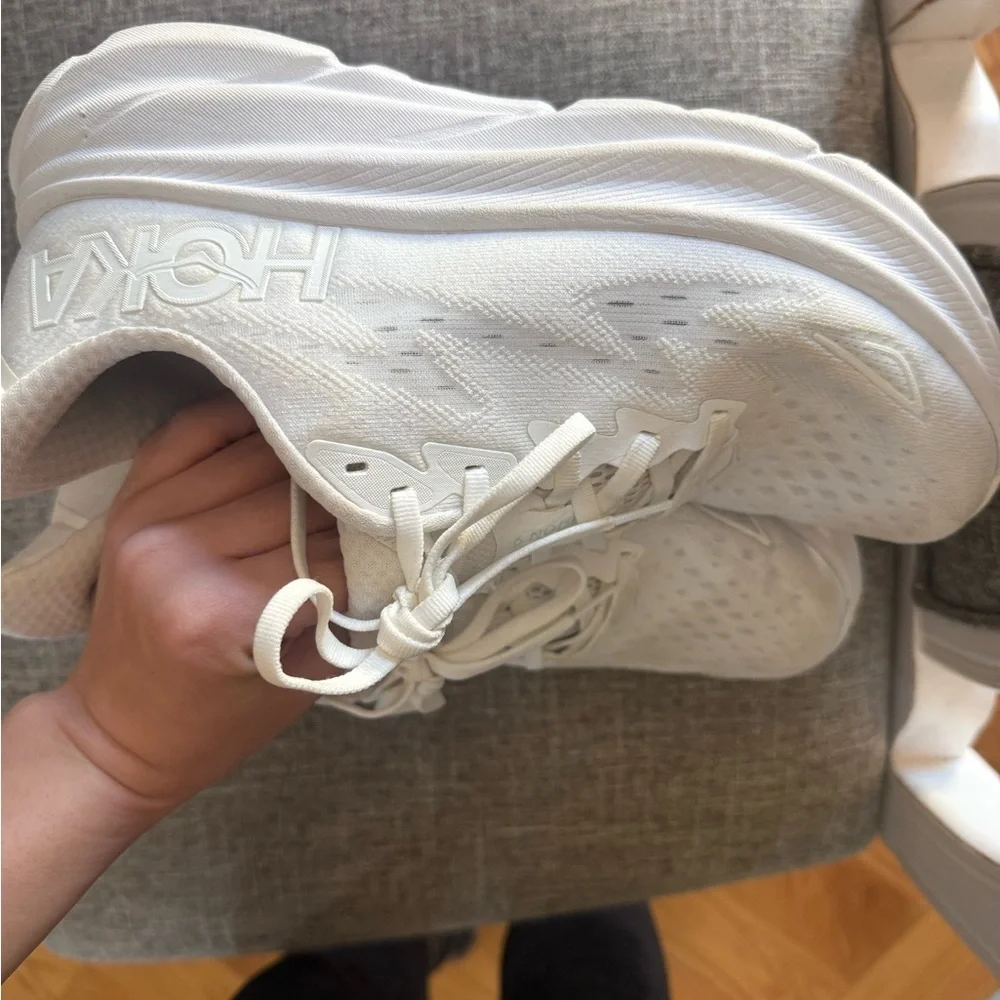 White Hoka Clifton 9 - Womens - Picture 8 of 10